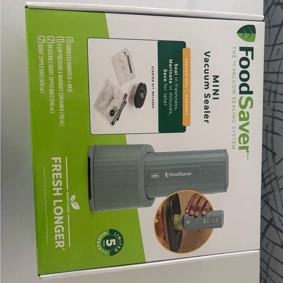 FoodSaver Mini Vacuum Sealer - Gray - Picture 3 of 5